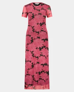 STIEGLITZ Joan Mesh Jurk Roze^DAMES Jurken