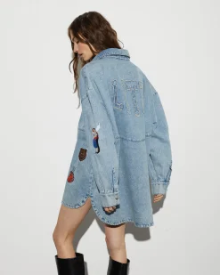 STIEGLITZ Luka Denim Blouse | Denim Blue^DAMES Jacks|Longsleeves, Blouses & Pullis