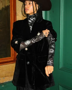 STIEGLITZ Natalia Velvet Broek | Black^DAMES Broeken