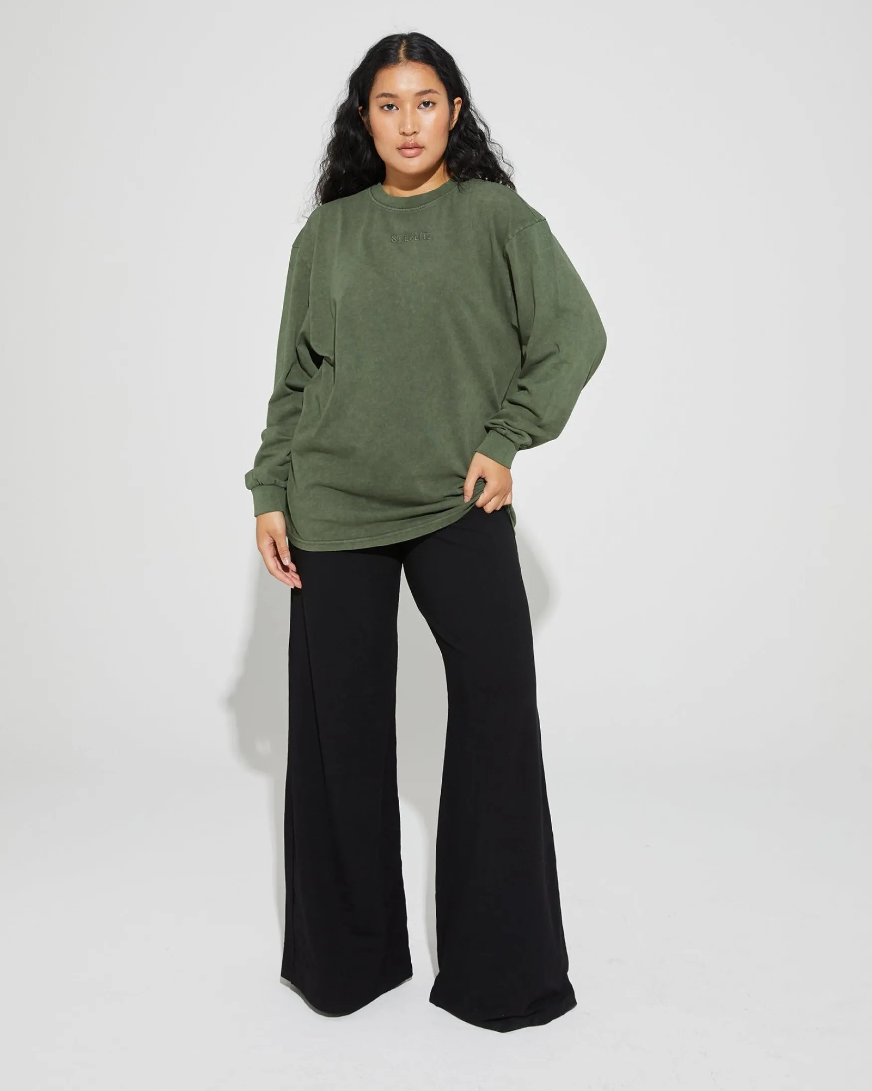 STIEGLITZ Stieg Palazzo | Black^DAMES Broeken