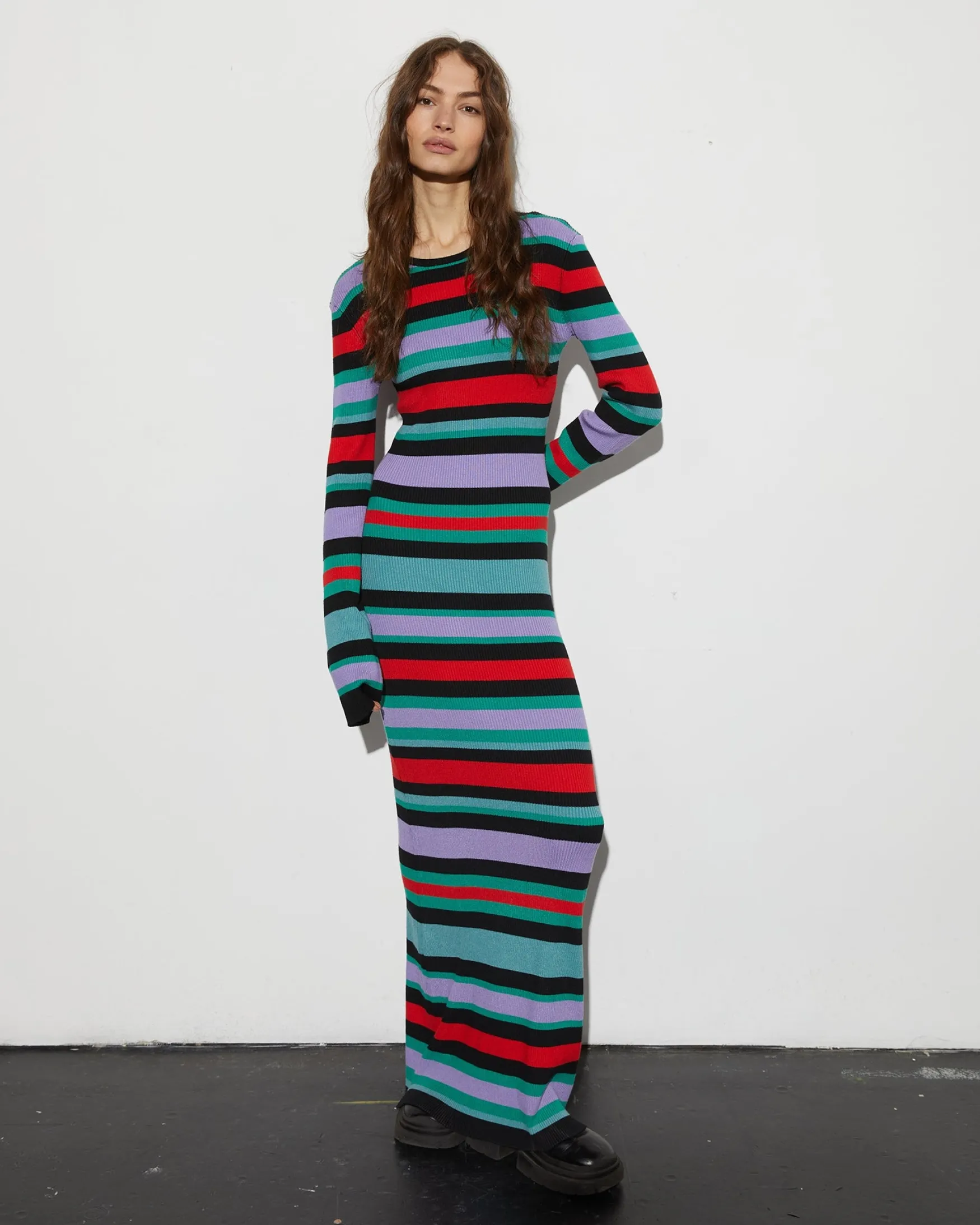 STIEGLITZ Valentina Dress | Green^DAMES Jurken|Knitwear