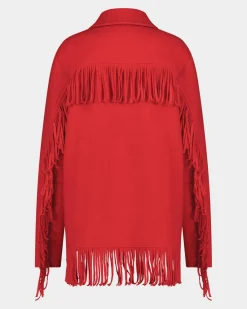 STIEGLITZ Wool Fringe Jacket | Red^DAMES Jacks